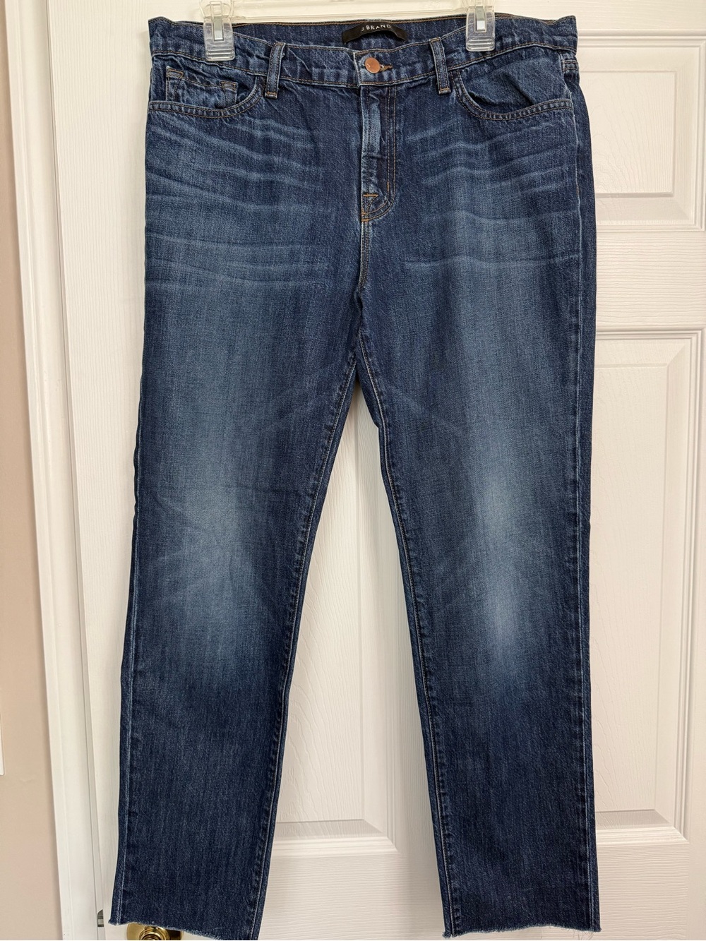 J Brand Women’s Straight Leg Jeans in Mid Wash Blue
